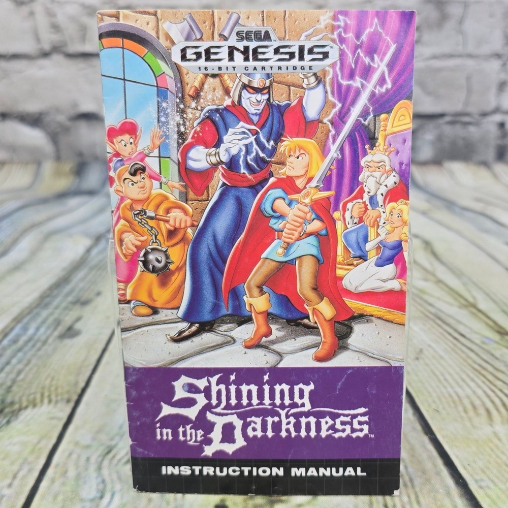 Shining in the Darkness Manual Sega Genesis RPG Booklet 1991 Original Authentic